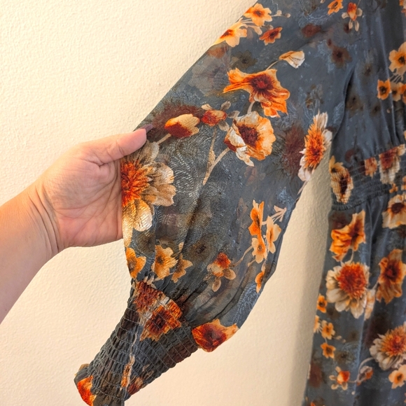 Baltic Born Slate + Rust Floral Olivia Maxi Dress - Picture 3 of 4
